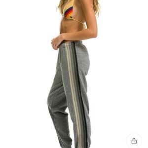 Aviator nation xs like new unisex gray with gray stripes